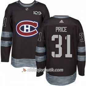 Män Ishockey Montreal Canadiens Tröja Carey Price 31 1917-2017 100th Anniversary Adidas Svart Authentic
